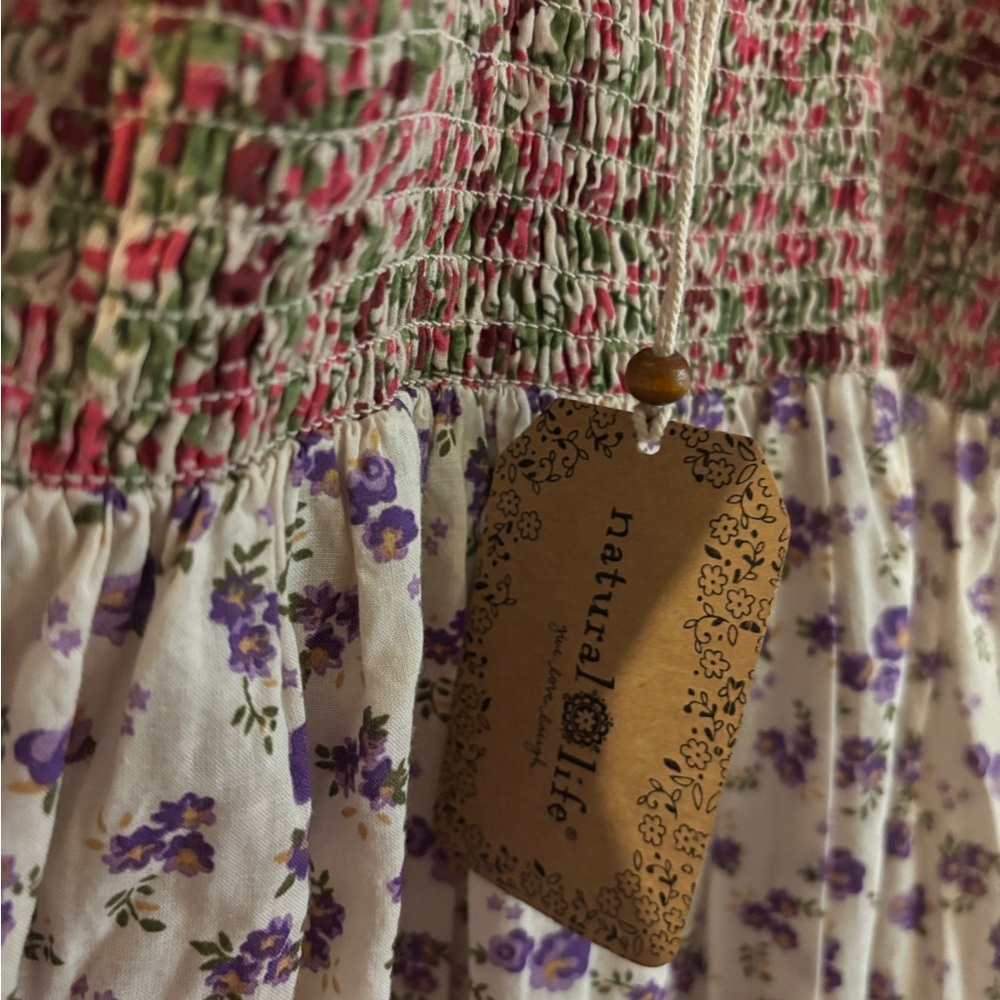 Natural Life Floral Embroidered Dress NWT - Picture 6 of 6